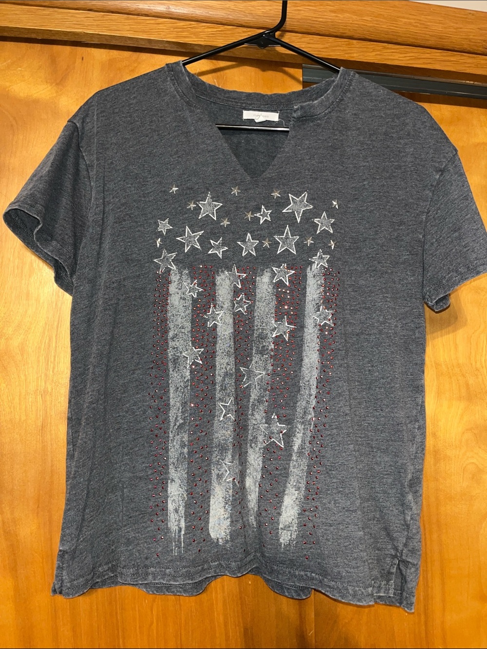 Maurice’s Charcoal Star & Stripe Graphic Tee